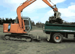 This gif image - Escalator Excavator, is available for free download