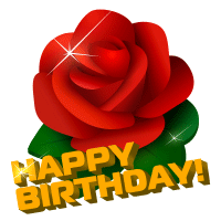 This gif image - Happy Birthday with Rose Gif Animation, is available for free download