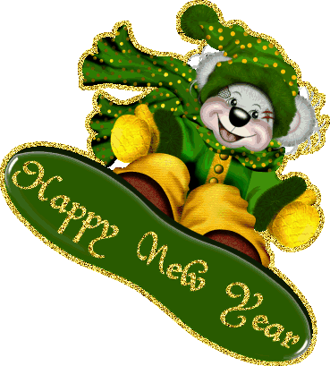 This gif image - Happy New Year With Bear, is available for free download