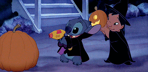 This gif image - Lilo and Stitch Halloween Pumpkin gif Animation, is available for free download