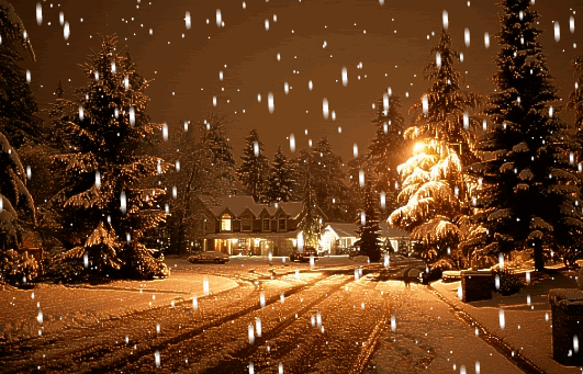 This gif image - Lovely Winter Night Animated GIF Image, is available for free download