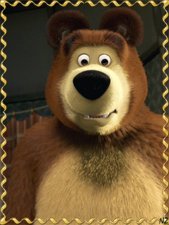 This gif image - Ohh Masha and The Bear GIF Animation, is available for free download
