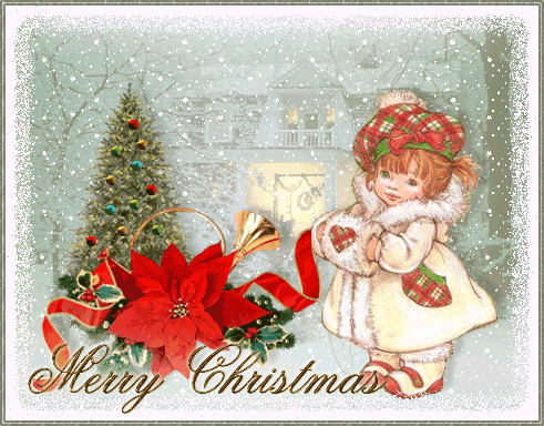 This gif image - Snowy Merry Christmas Animated Picture, is available for free download