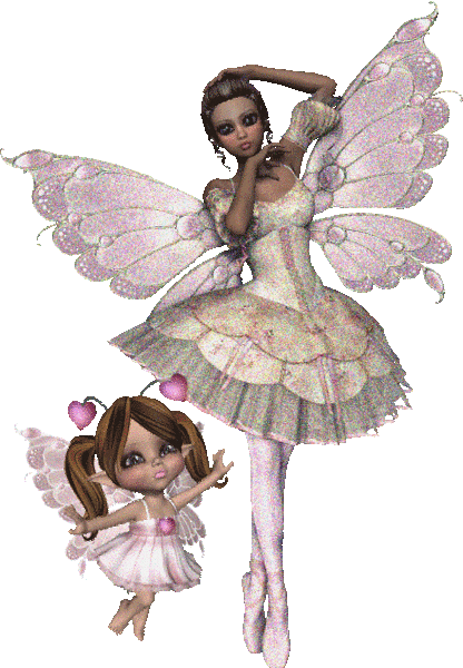 This gif image - Two Animated Shining Fairies, is available for free download