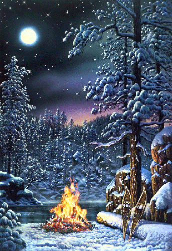 This gif image - Winter Night Gif Animation, is available for free download