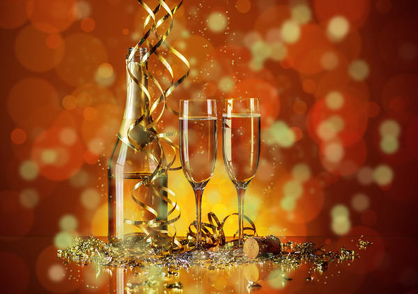 This jpeg image - Background with Champagne and Glasses, is available for free download