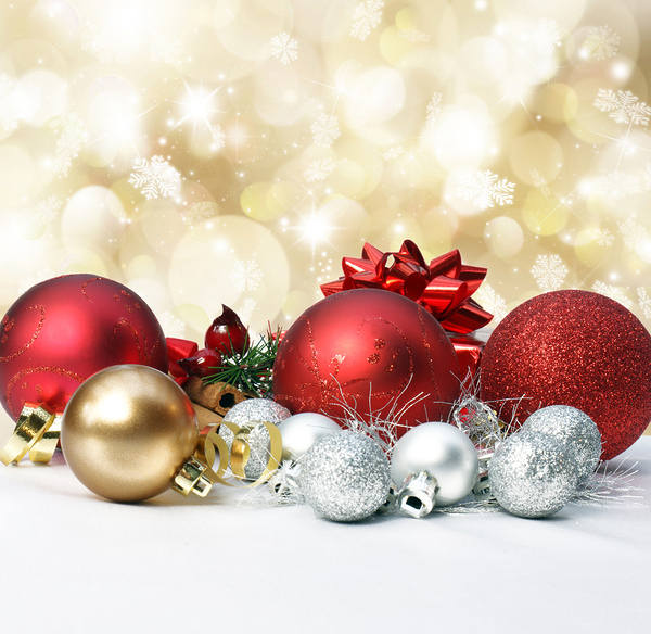This jpeg image - Background with Christmas Ornaments, is available for free download