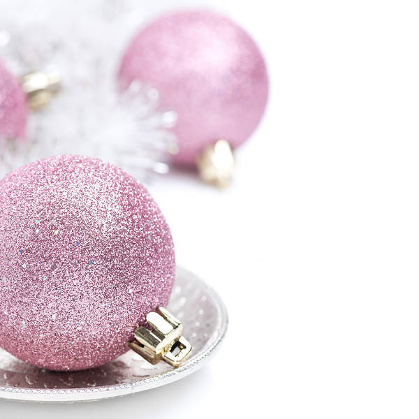 This jpeg image - Background with Pink Christmas Balls, is available for free download