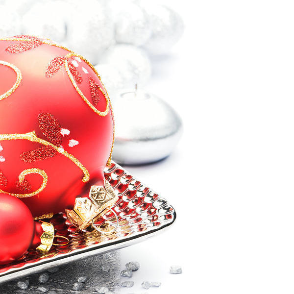 This jpeg image - Background with Red Christmas Balls, is available for free download
