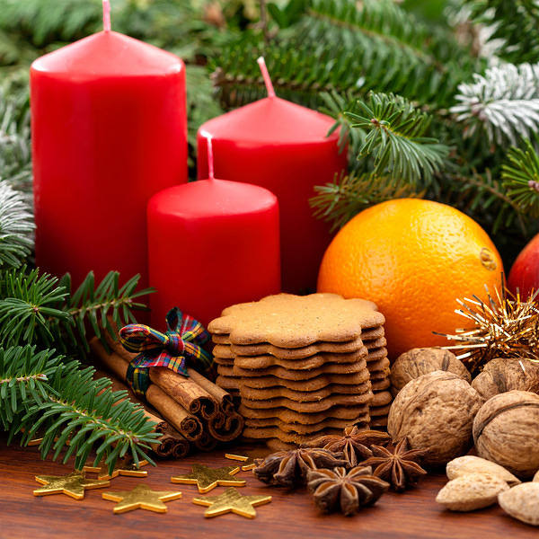 This jpeg image - Beautiful Christmas Background with Candles, is available for free download
