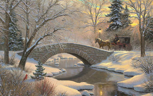 This jpeg image - Beautiful Winter Painting Background, is available for free download