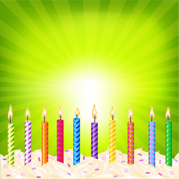 This jpeg image - Birthday Background with Candles, is available for free download