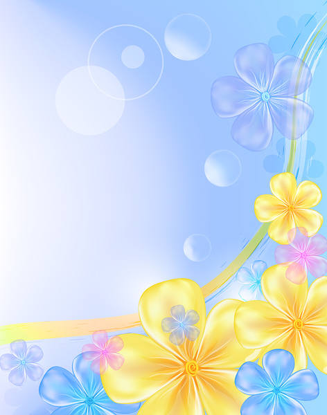 This jpeg image - Blue Floral Background, is available for free download