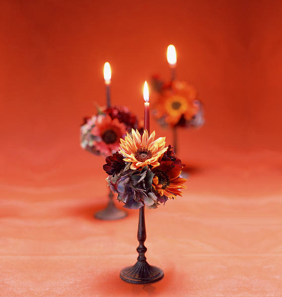 This jpeg image - Candle and Flowers Background, is available for free download