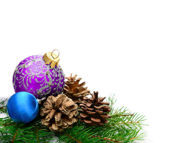 This jpeg image - Christmas Background with Ornaments, is available for free download
