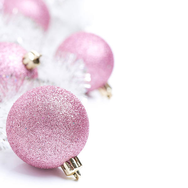 This jpeg image - Christmas Background with Pink Christmas Balls, is available for free download