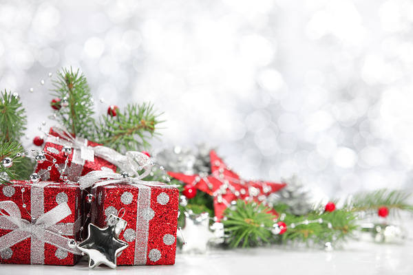 This jpeg image - Christmas Background with Red Gifts, is available for free download