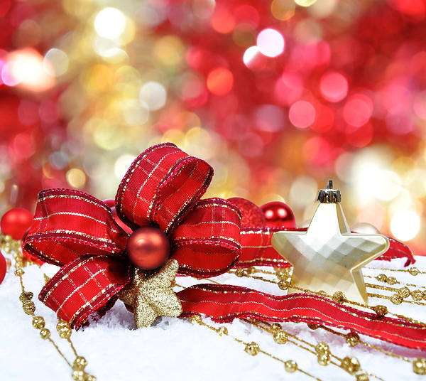 This jpeg image - Christmas Background with Stars Ornaments, is available for free download