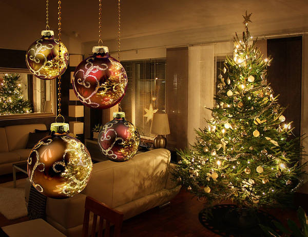 This jpeg image - Christmas Background with Xmas Tree, is available for free download
