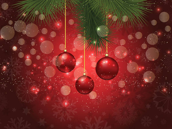 This jpeg image - Christmas Red Deco Background, is available for free download