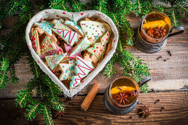 This jpeg image - Christmas Tea and Cookies Background, is available for free download
