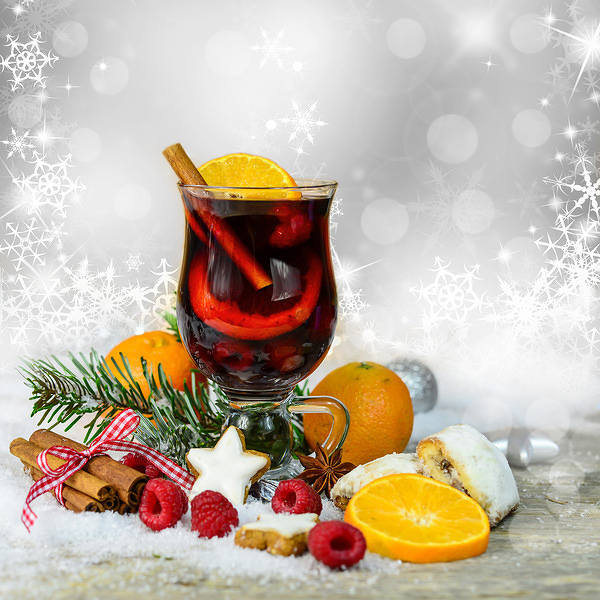 This jpeg image - Christmas Tea and Fruits Background, is available for free download