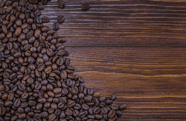 This jpeg image - Coffee Beans Wooden Background, is available for free download