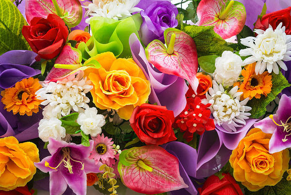 This jpeg image - Colorful Floral Background, is available for free download