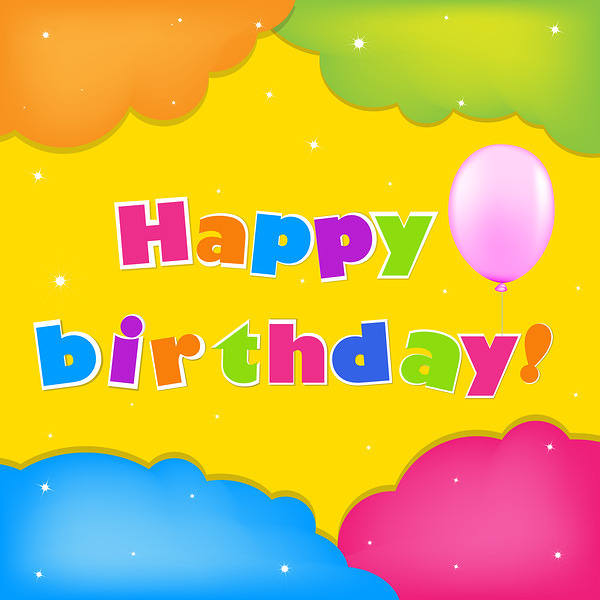 This jpeg image - Colorful Happy Birthday Background, is available for free download