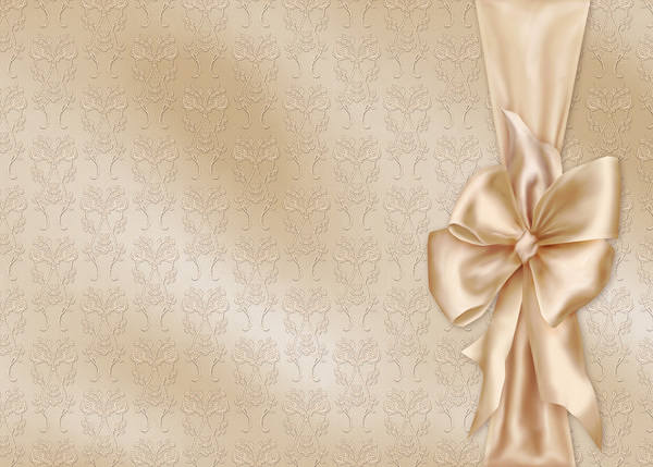 This jpeg image - Cream Satin Background with Bow, is available for free download
