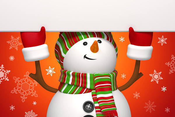 This jpeg image - Cute Red Background with Snowman, is available for free download
