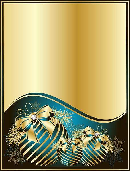 This jpeg image - Gold Christmas Background with Blue Balls, is available for free download