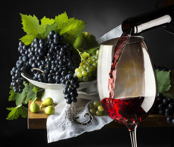 This jpeg image - Grapes and Wine Background, is available for free download