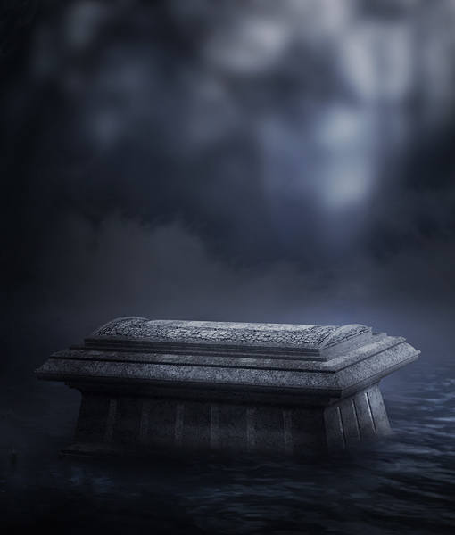 This jpeg image - Halloween Background with Casket, is available for free download