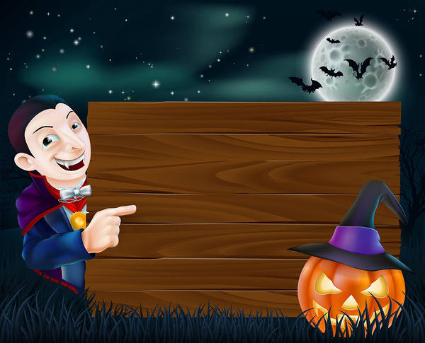 This jpeg image - Halloween Background with Vampire, is available for free download