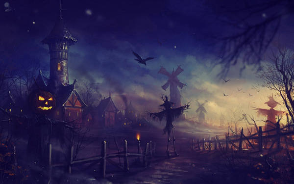 This jpeg image - Halloween Night Background, is available for free download