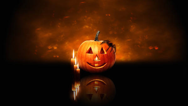 This jpeg image - Halloween Scary Pumpkin Background, is available for free download