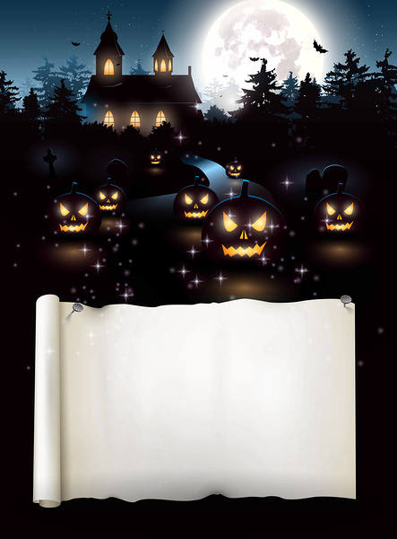 This jpeg image - Halloween Spooky Night Background, is available for free download