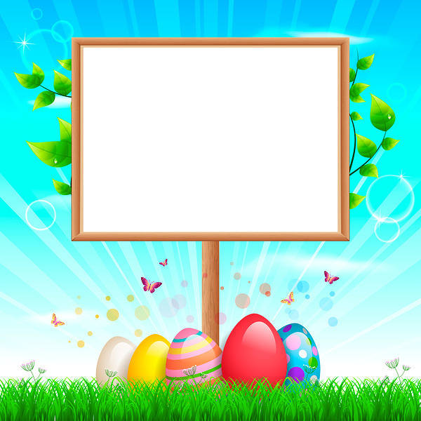 This jpeg image - Happy Easter Background with Eggs, is available for free download