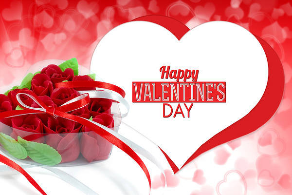 This jpeg image - Happy Valentine's Day Background with Roses, is available for free download