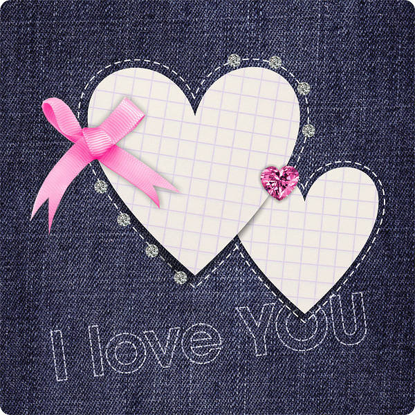 This jpeg image - Jeans Background I Love you, is available for free download