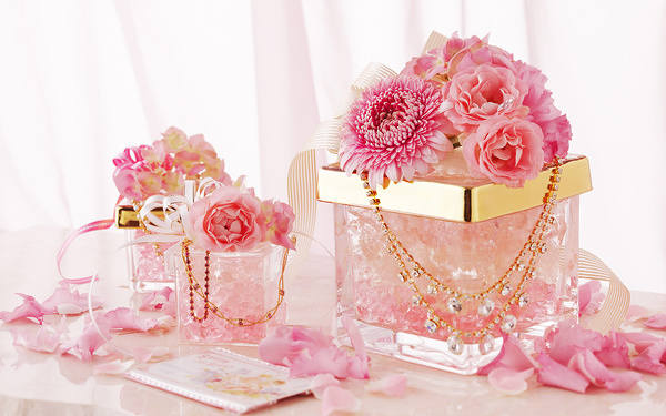 This jpeg image - Lovely Delicate Pink Background with Flowers, is available for free download