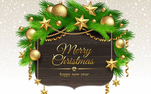 This jpeg image - Merry Christmas Happy New Year Background, is available for free download