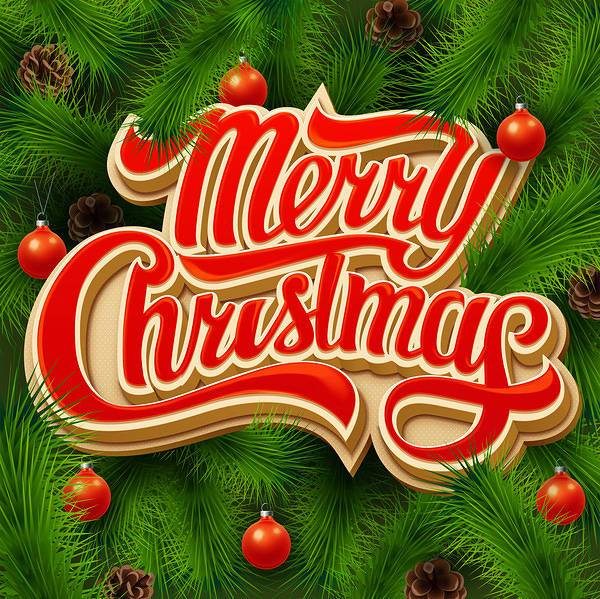 This jpeg image - Merry Christmas Pine Background, is available for free download