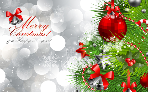 This png image - Merry Christmas and Happy New Year Silver Background, is available for free download