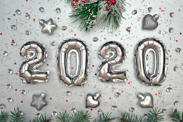 This jpeg image - New Year 2020 Silver Background, is available for free download