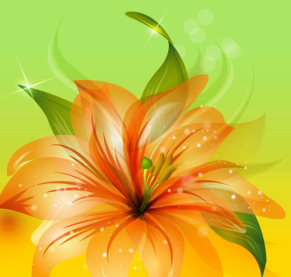 This jpeg image - Orange Flower Background, is available for free download