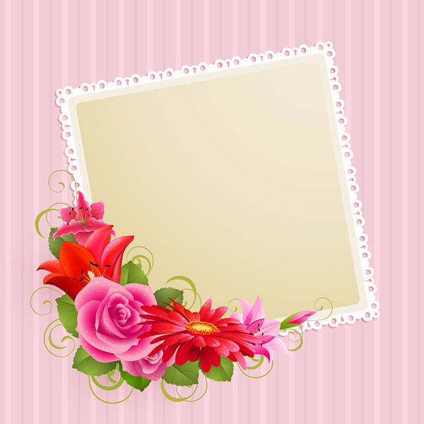 This jpeg image - Pink Background with Flowers, is available for free download