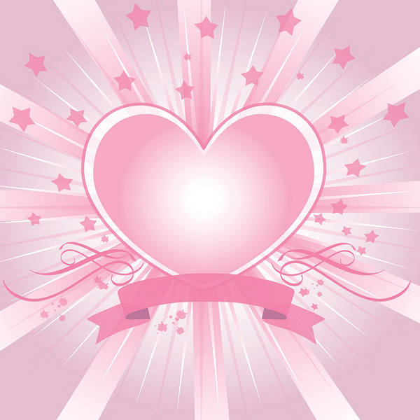Pink Background with Pink Heart | Gallery Yopriceville - High-Quality