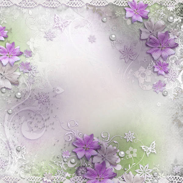 Pink Flowers Art Background | Gallery Yopriceville - High-Quality